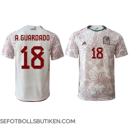 Mexiko Andres Guardado #18 Replika Borta matchkläder VM 2022 Korta ärmar